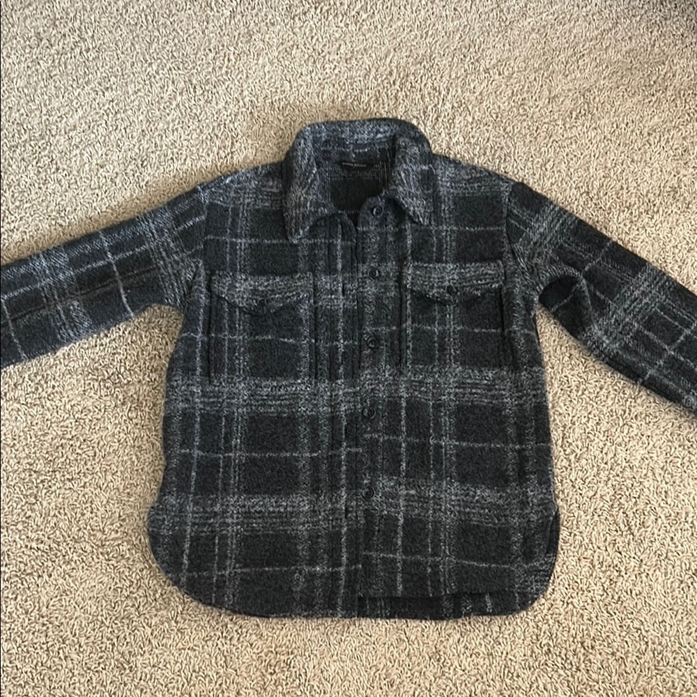 Plaid Button-Up Jacket